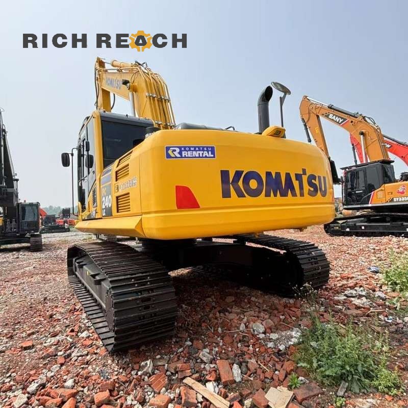 Front view of a 2018 Komatsu PC240LC excavator, priced at $34,722
